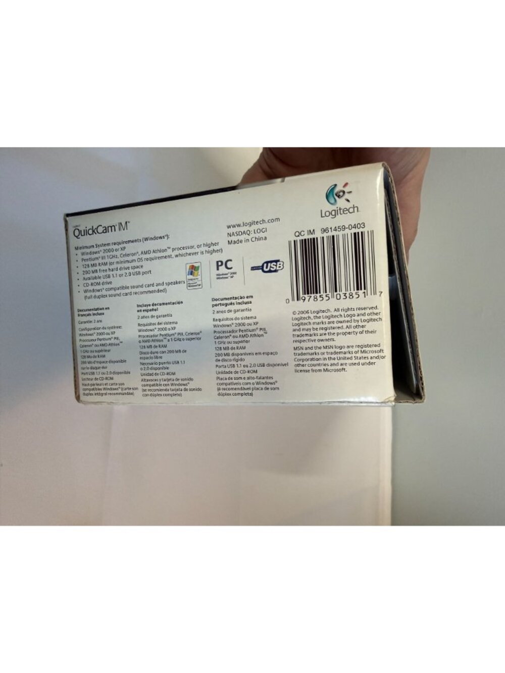 Logitech QuickCam IM Connect Web Cam NEW IN BOX (961459-0403) Headset Included - Picture 6 of 8